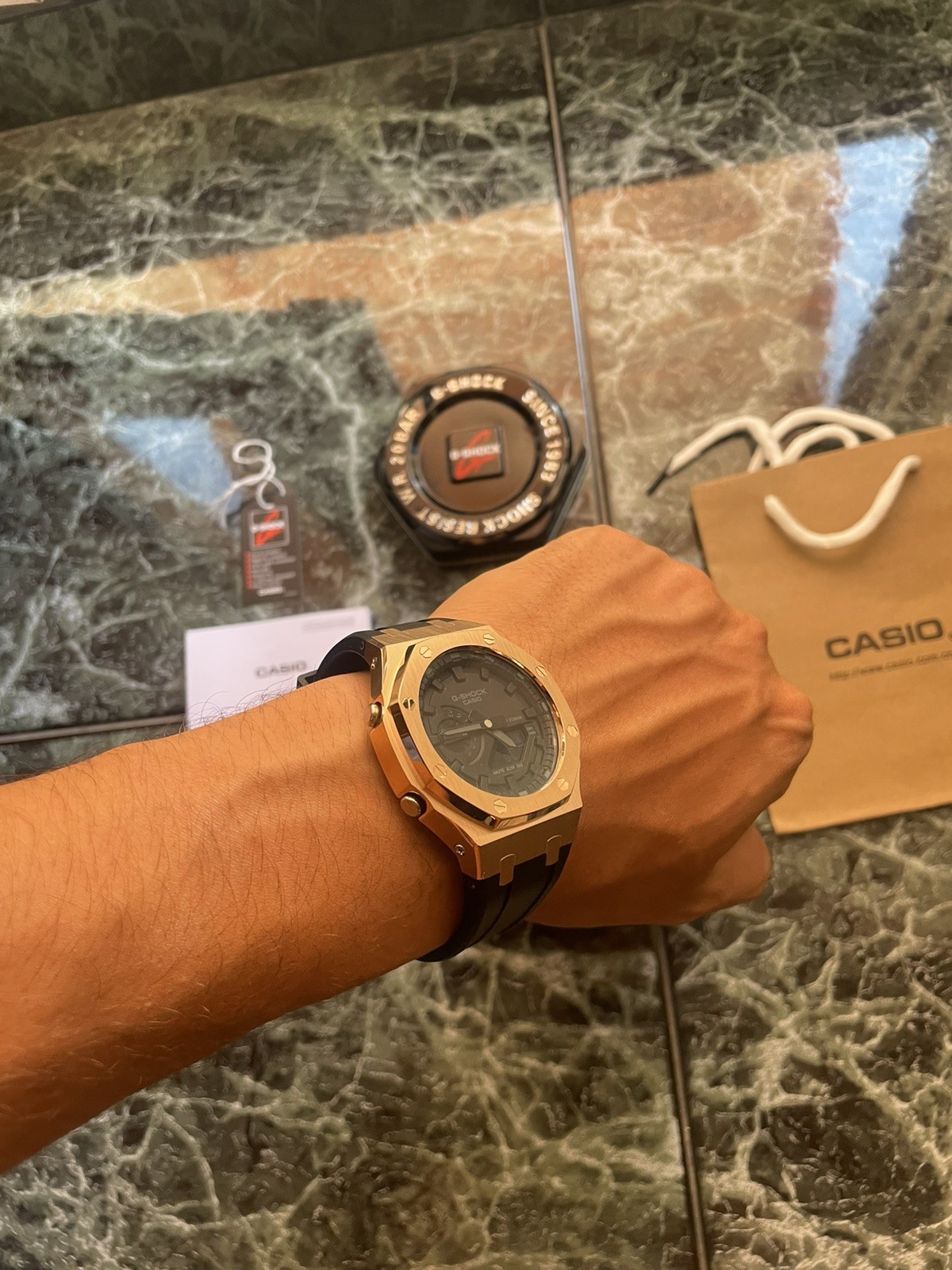 Gshock Mod CasiOak Oro Rosa
