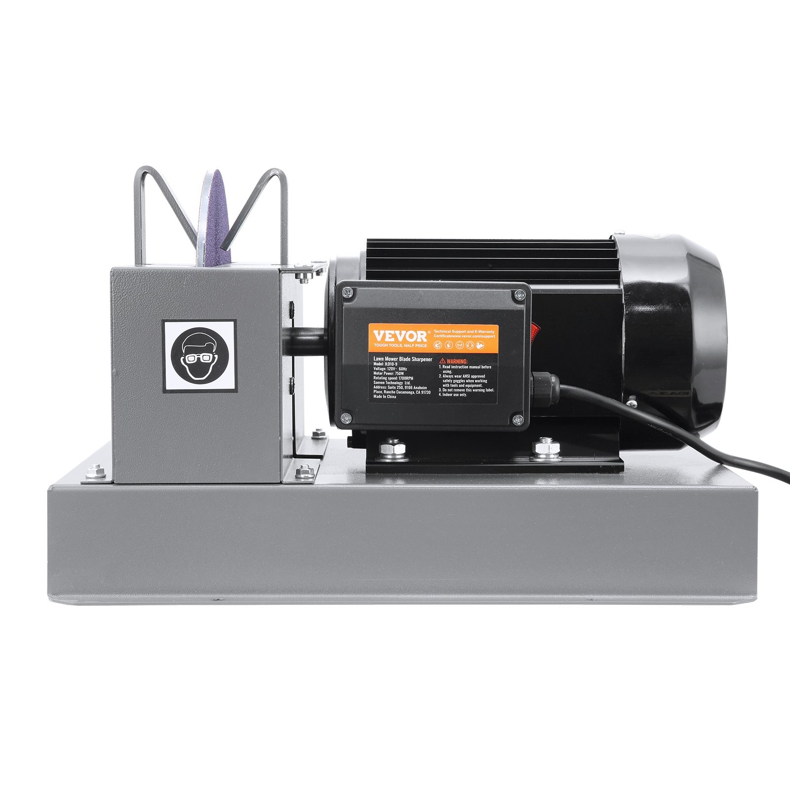 Lawn Mower Blade Sharpener, 1HP 750W Lawnmower Blade Grinder with 9-inch Ceramic