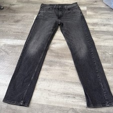 Levi  s 505 Jeans Mens Regular Fit Straight Leg Size 34x34 Medium Black Denim