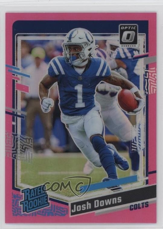 2023 Panini Donruss Optic Rated Rookie Pink Prizm Josh Downs #248 2y0