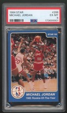 1984-85 Star #288 Michael Jordan Rookie Card PSA 6 EX-MT. rookie card picture