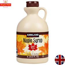 Kirkland Signature 100% Pure Grade A Amber Maple Syrup 1 Litre Bottle