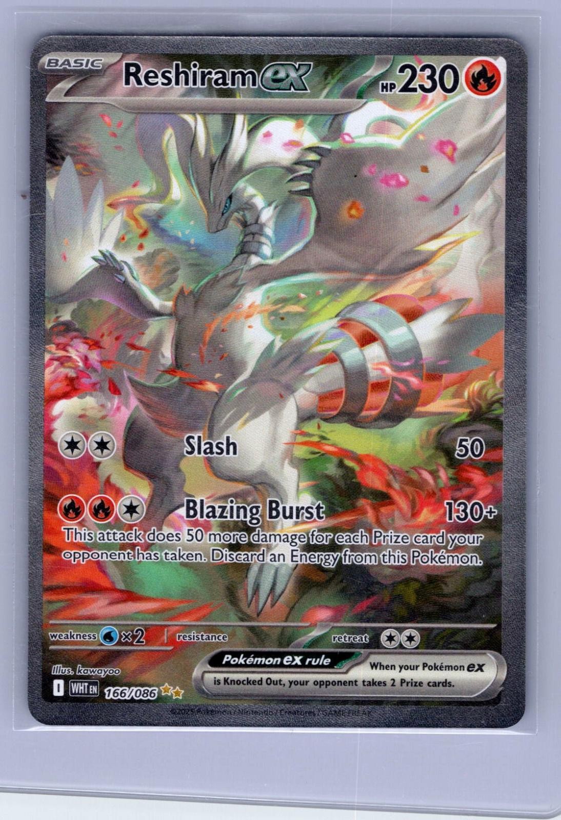 Reshiram ex 166/086 Holo Special Illustration Rare White Flare Pokemon Near Mint
