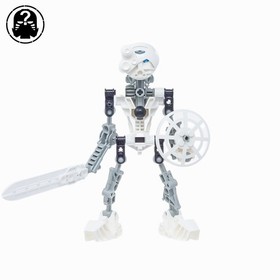 Lego Bionicle - 8536 - Toa Mata of Ice - Kopaka - Complete 2001 Set - Whitened