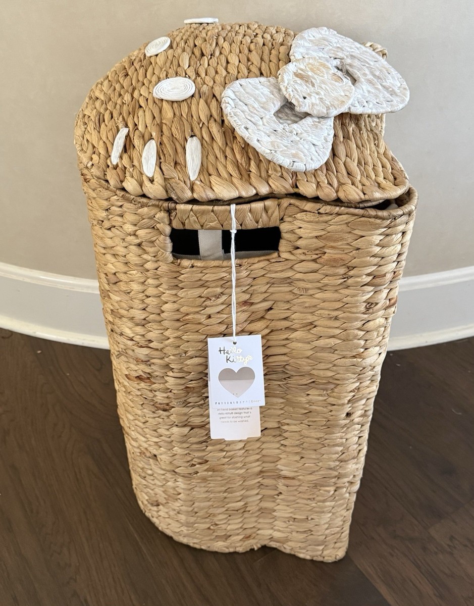 Grand Pouf Pottery Barn Hello Kitty Rose Et Blanc - Neuf Avec étiquette
