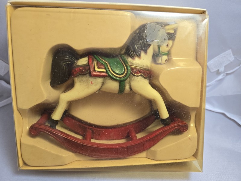 Vintage 1985 Rocking Hobby Horse Christmas Decor Bradford Novelty Co