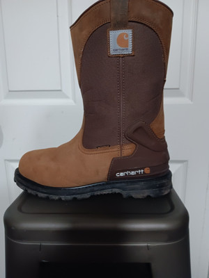 Carhartt Men's Boots Size 9.5 W Cmp1100 Soft Toe Waterproof Wellington 