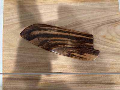 kramer santoku wooden wooden saya, zebrawood, magnetic, knife sheath