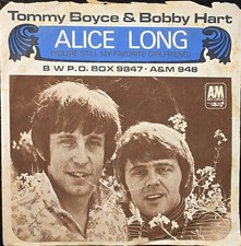 Tommy Boyce & Bobby Hart - Alice Long Promo 45 with Picture Sleeve