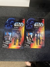 Star Wars Kenner Power of the Force Han Solo & Chewbacca MOC Lot