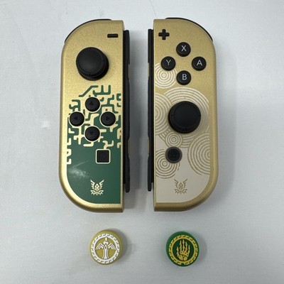 Nintendo Joy-Con Pair (L) (R) Zelda Tears Of The Kingdom Edition w/ Grips Tested