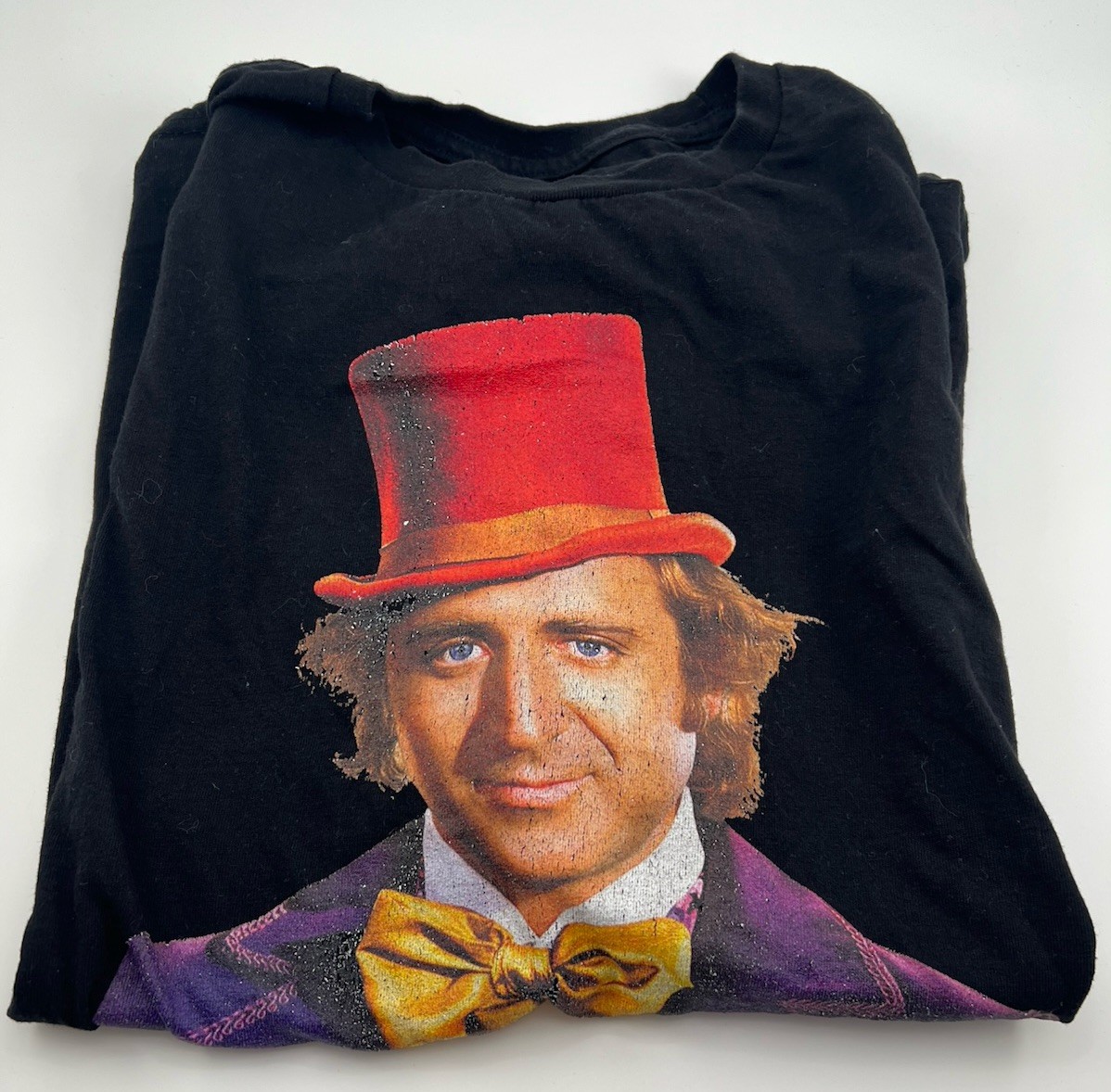 Charlie and The Chocolate Factory Shirt Graphic Print Size L Mens Short Sleeve
