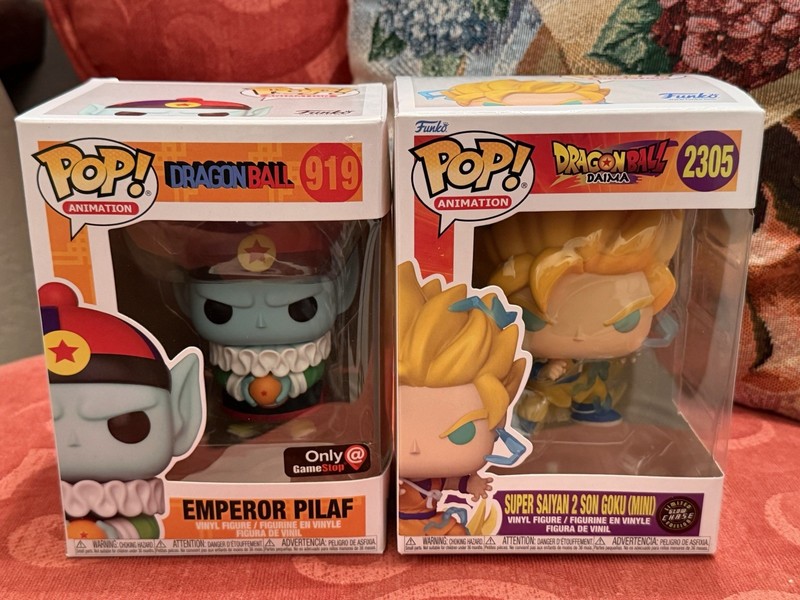 Funko Pop Lot Dragon Ball & Diama Lot Emperor Pilaf GS  & SS2 Goku GITD Chase Ex