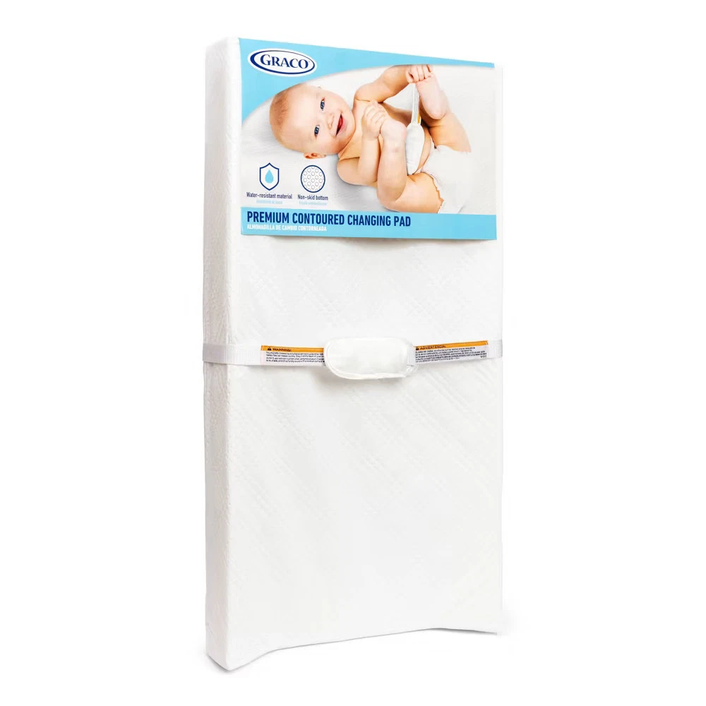 Graco Premium 2 Sided Contoured Changing Pad - White