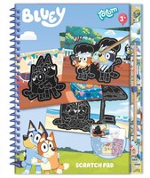 Totum Bluey Interactive Scratch Pad Art Activity Kit And Colouring Book Sheets