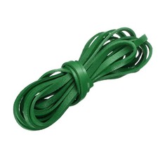 Flat Leather Cord 3.3 Yard 5mm Leather String Strips for DIY Crafts Deep Green