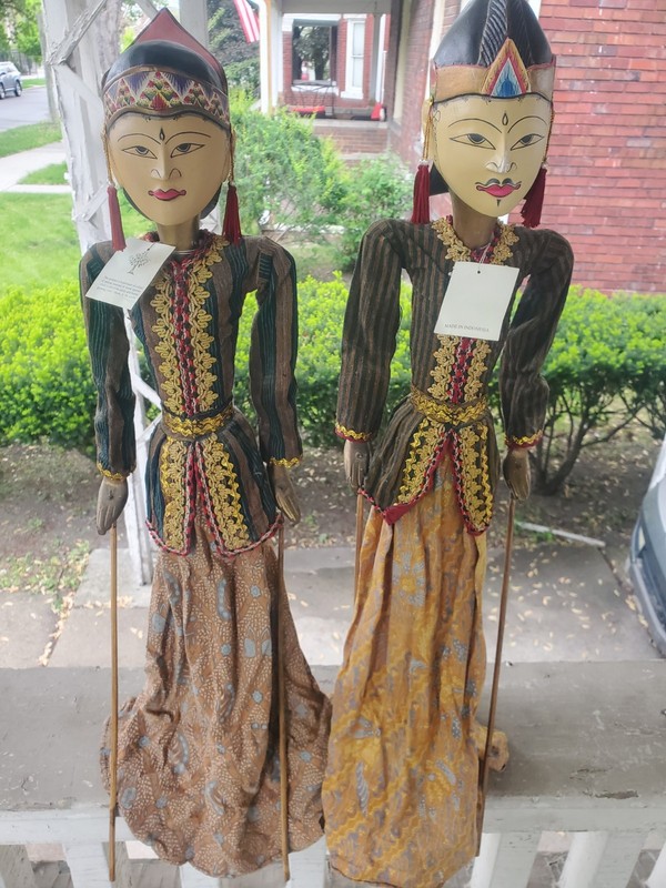 Handmade Wayang Golek Indonesian Wooden Dancing Stick Puppet