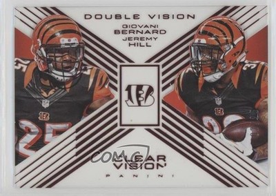 2015 Panini Clear Vision Double Red 2/25 Jeremy Hill Giovani Bernard #DV-3 0c6
