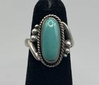 Vintage Bell Trading Post Navajo Turquoise Sterling Silver Ring Size 5