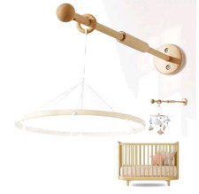 Wooden Crib Mobile Arm  Baby Mobile Hanger  Wooden Mount Wall Holder  Nursery