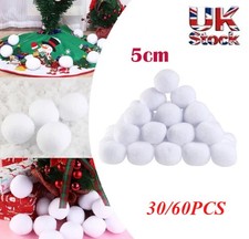 Reusable Soft Fake Snowballs Indoor Christmas Snow Ball Fight White Kids Xmas