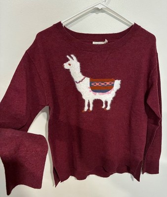 SUNDANCE Catalog Wool Blend Llama Crew Neck Sweater Size XS