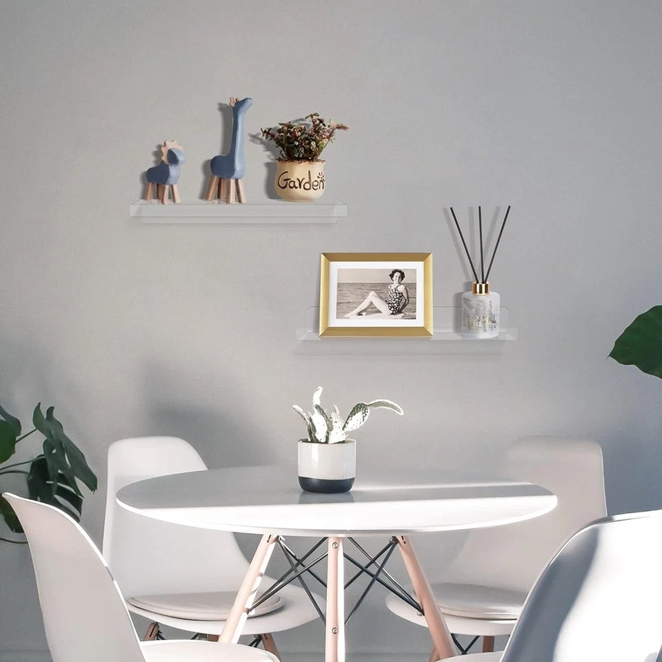 Paquete de 2 Estantes Acrílicos para Almacenamiento en la Pared, Estantería9031 - Imagen 4 de 4