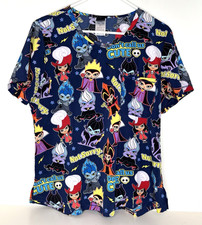 Disney Villains Scrub Top Large L Nursing Medical Vet Tech Tooniforms Not Sorry