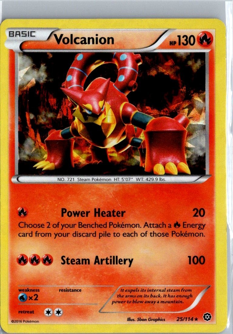 Pokemon - Volcanion - 25/114 - Rare - XY - Steam Siege - LP
