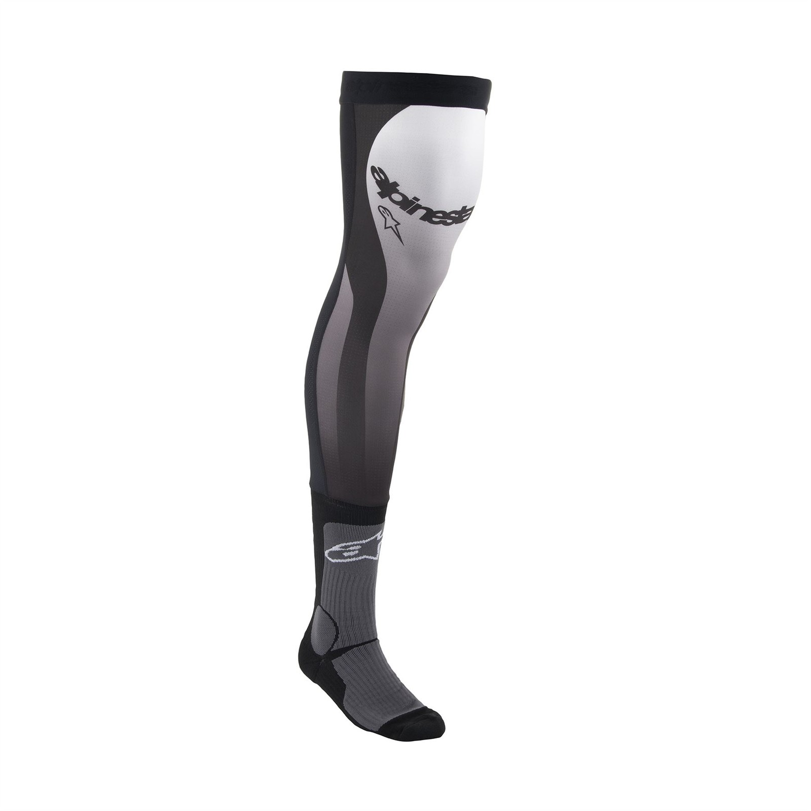 Alpinestars Men's Black/White Knee Brace Motocross Socks - Image 3