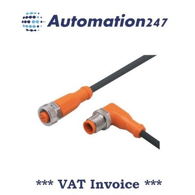 IFM EVC140 Anschluss Fühler Kabel 3m PUR 4p M12 Stecker Str auf Ang 003129