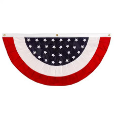 3 Ft. X 6 Ft. Polyester Fan USA Star Center Embroidered Flag 210D 1-Pack 