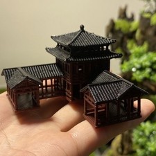 Chinese Ancient Architectural Model Aquarium Building Micro Landscape Bonsai New