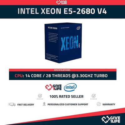 Intel Xeon E5-2680 V4 (14 Kerne/28 Threads) @3,30GHz Turbo Speed