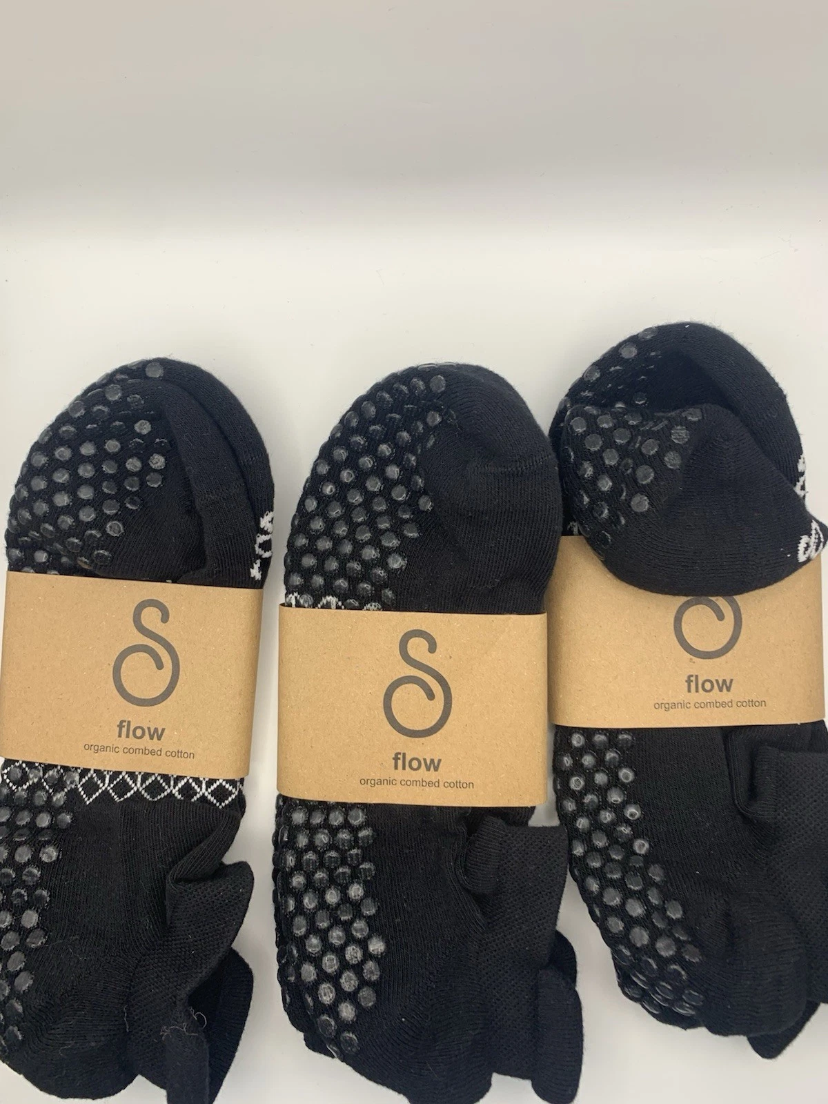 Hipswan Bundle x3 Pair Grip Socks Ankle Medium 6-8 Black BNWT Freepost