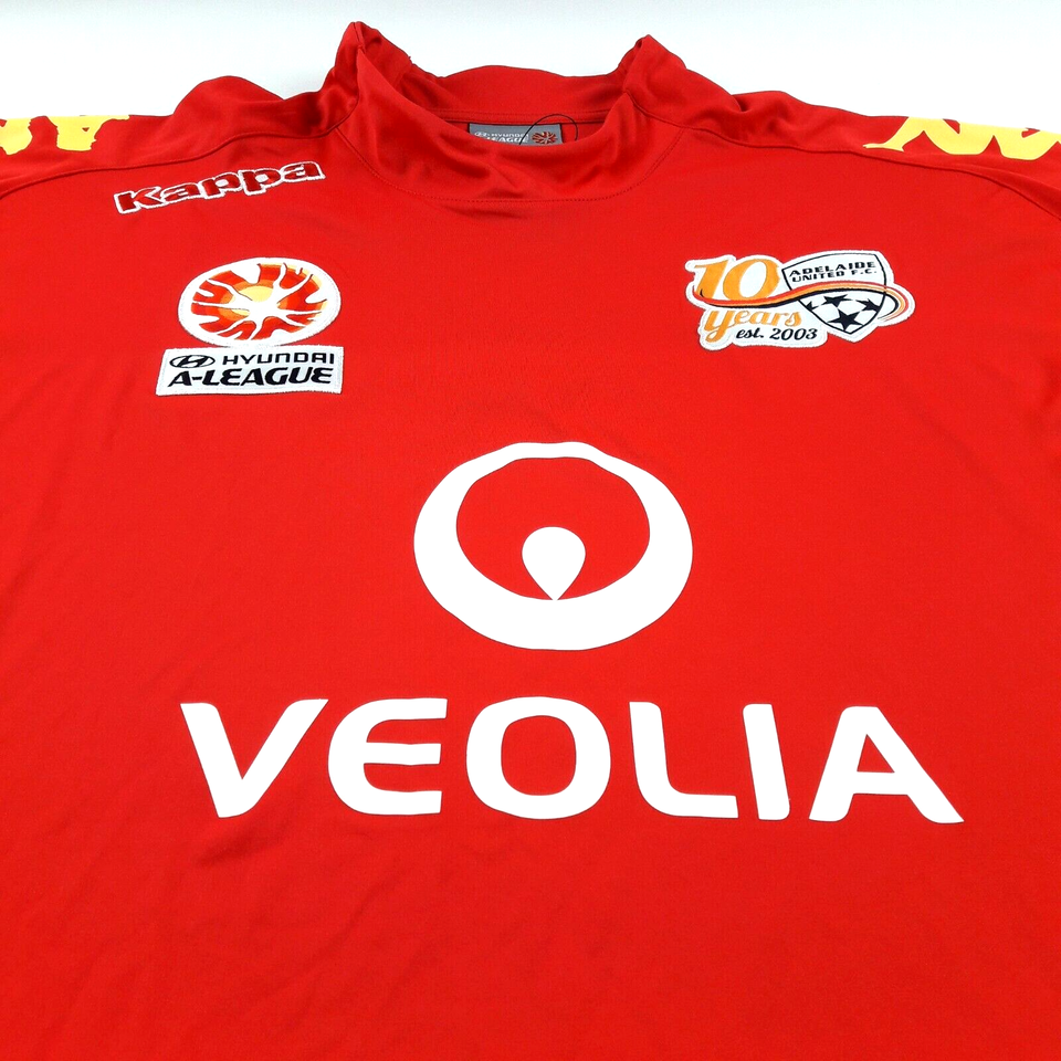Adelaide United Football Shirt Kappa XL Home Kit Soccer Jersey 2013