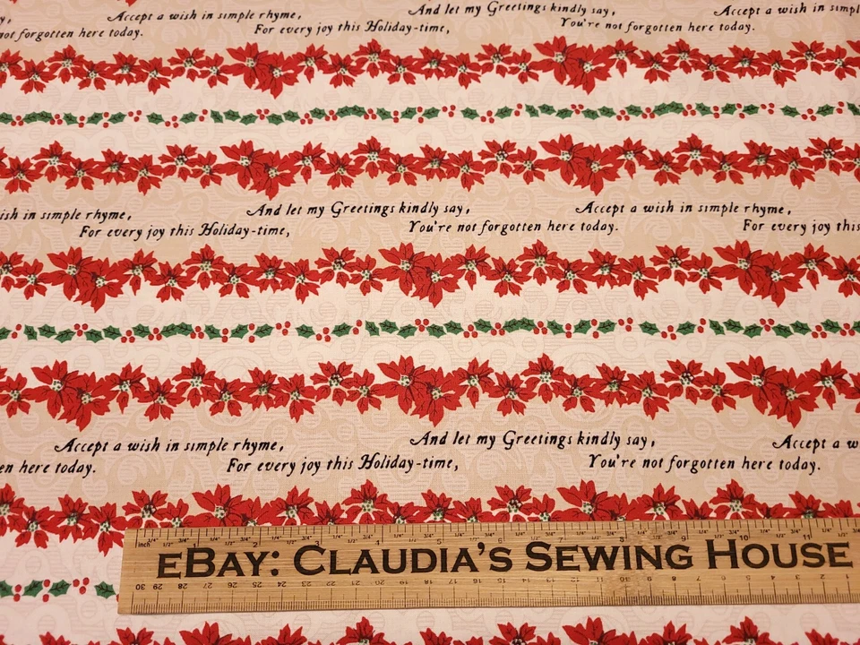 Saludos por Kaye England Wilmington Navidad Rojo Poinsettia Palabra Raya Foto 2 de 3