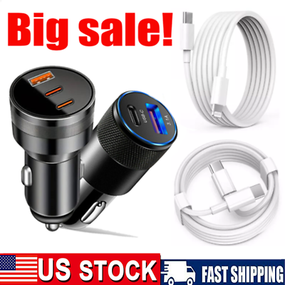 #ad Dual USB PD Type C Car Charger 30W Fast Adapter For iPhone15 14 13 11Pro Max lot $427.66