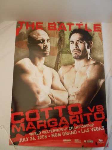 MIGUEL COTTO vs. ANTONIO MARGARITO ON-SITE BOXING POSTER - NM COND - FREE S+H - Picture 1 of 4