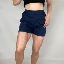 LUNYA High Waisted Pocket Linen Short Lightweight Casual