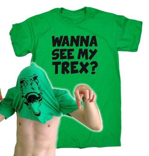 Wanna See My T-Rex T-SHIRT tee dinosaur 