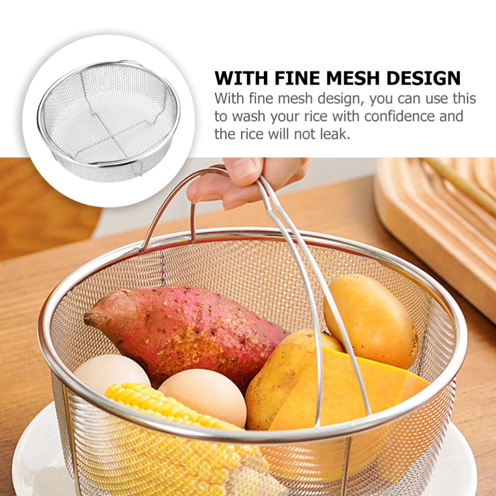 Stainless Steel Mesh Basket Vegetable Drainer Basket Pasta