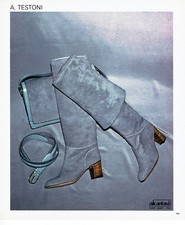Werbung Advertising 088 1978 A.Testoni Stiefel Alcantara