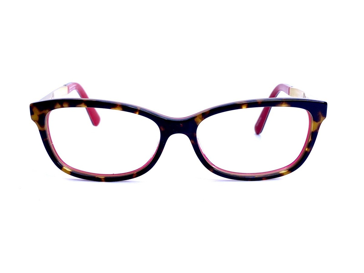 Kate Spade Tortoise Pink Gold Lucite Wayfarer Eyeglasses Angelisa