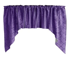 lovemyfabric Cross-Stitch/Pintuck Taffeta Swag Valance Window Treatment 