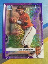 2021 Bowman Chrome LUIS TORIBIO BCP-228 Giants Purple Shimmer Refractor #/250