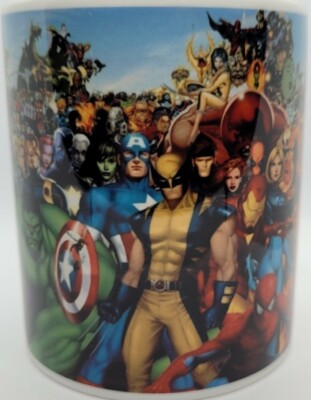 Marvel vs DC comics MUG All Characters Spiderman Hulk Daredevil Captain America