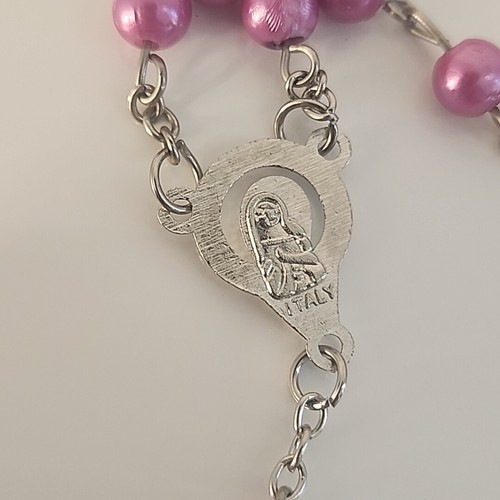 Beaded Rosaries - One BRIGHT PINK With Carrying Case - Picture 10 of 21