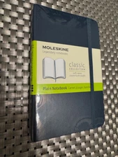 NEW Moleskine PLAIN Notebook SOFT NAVY BLUE COVER POCKET SIZE 4726 SEALED