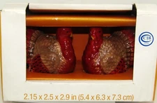 Essential Home Turkey Salt & Pepper Shaker Set Thanksgiving Fall Harvest.